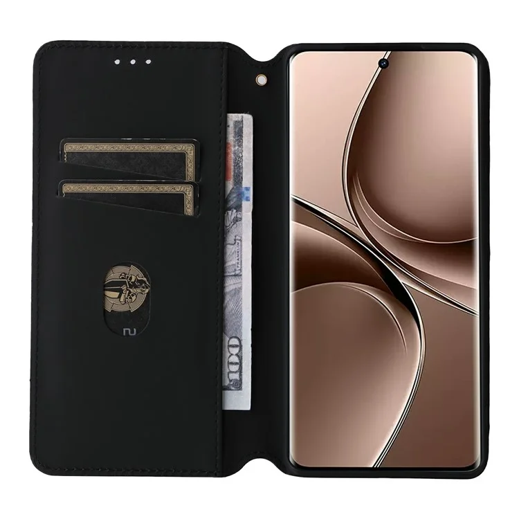 Бумажник-чехол для vivo V40e 5G / iQOO Z9s 5G с ромбовидным тиснением, кожаный - серебристый