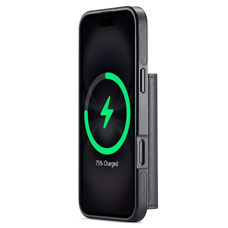 MAGKING K2-Serie für iPhone 16 Hülle kompatibel mit MagSafe PC+TPU+PU Handyhülle - Schwarz