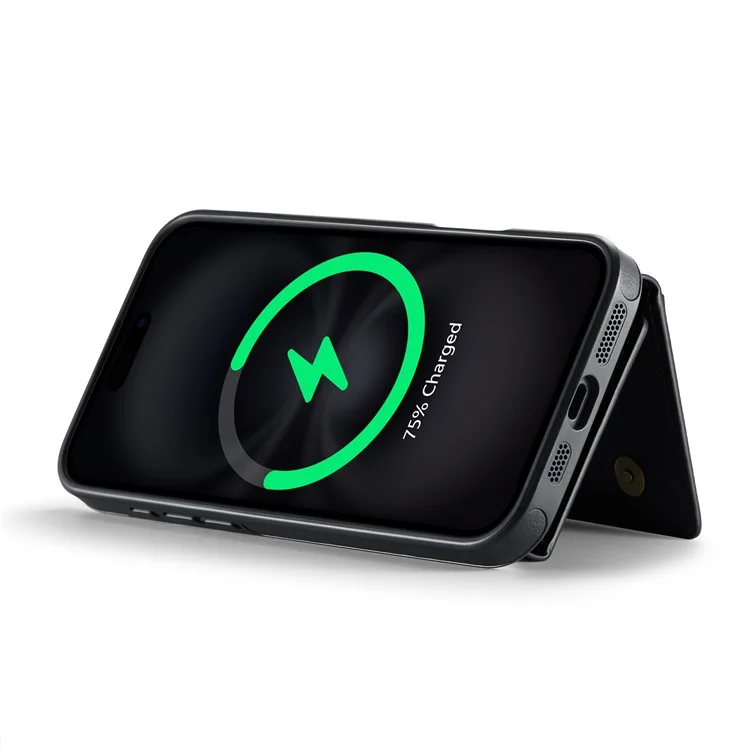 MAGKING K2-Serie für iPhone 16 Hülle kompatibel mit MagSafe PC+TPU+PU Handyhülle - Schwarz
