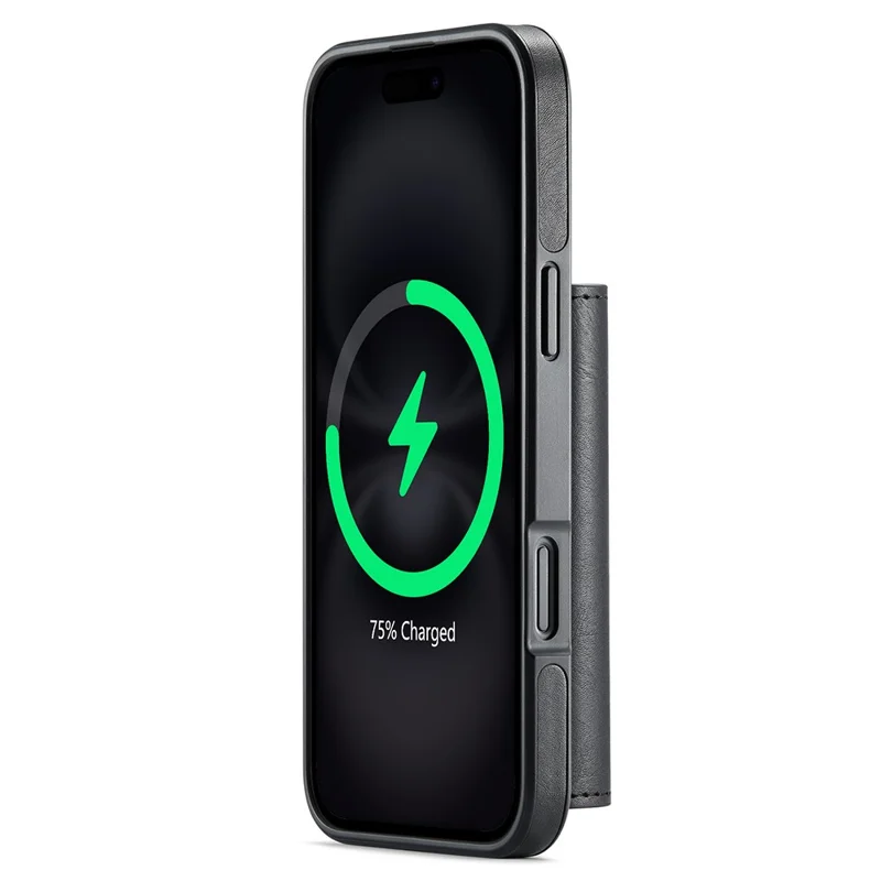 MAGKING K2-Serie für iPhone 16 Plus Hülle kompatibel mit MagSafe PC+TPU+PU Handyhülle - Schwarz