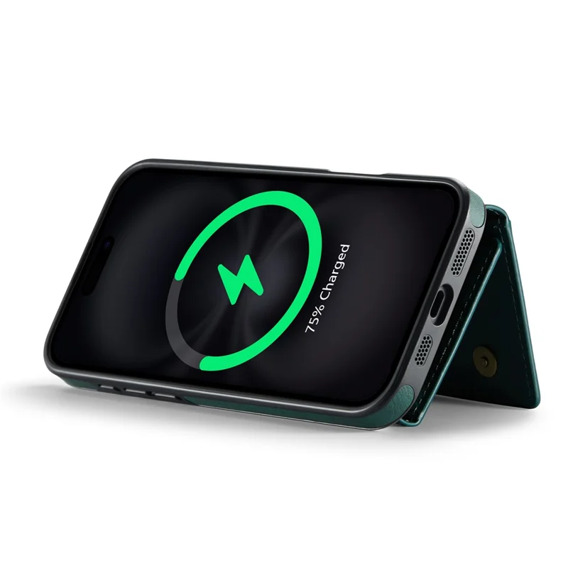 MAGKING K2 Series For iPhone 16 Plus Case Compatible with MagSafe PC+TPU+PU Phone Cover - Green