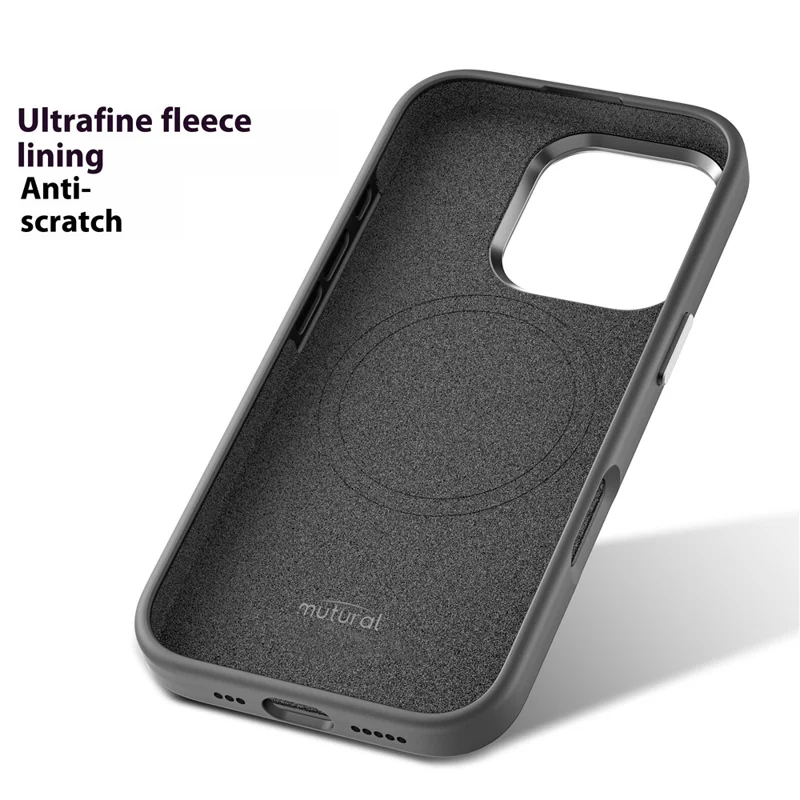 MUTURAL For iPhone 16 Pro Max Magnetic Case Compatible with MagSafe Liquid Silicone Back Cover - Black