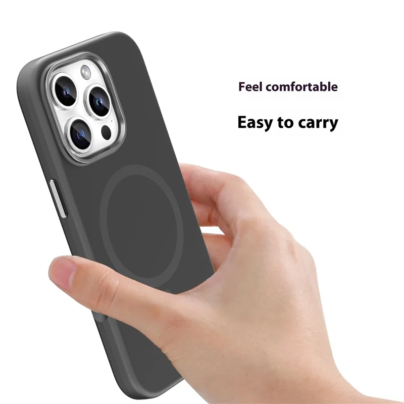 MUTURAL For iPhone 16 Pro Max Magnetic Case Compatible with MagSafe Liquid Silicone Back Cover - Black