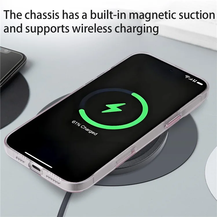 For iPhone 16 Pro Magnetic Case Compatible with MagSafe 1.0mm Ultra Thin PC Back Cover - Orange