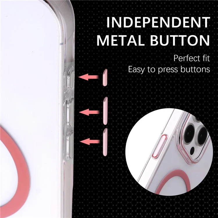 For iPhone 16 Pro Magnetic Case Compatible with MagSafe 1.0mm Ultra Thin PC Back Cover - Orange