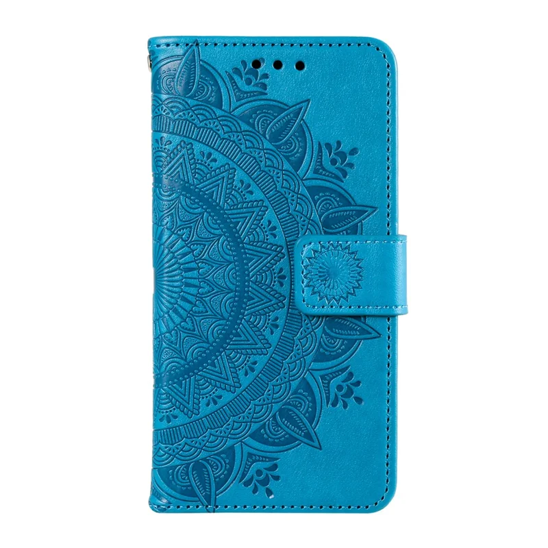 Capa para Xiaomi 15 Pro Totem em couro PU com suporte e carteira - Azul