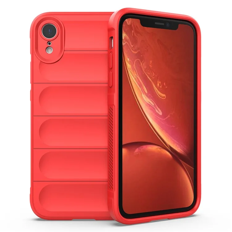For iPhone XR Case Anti-Drop Soft TPU Rugged Phone Back Cover - Red