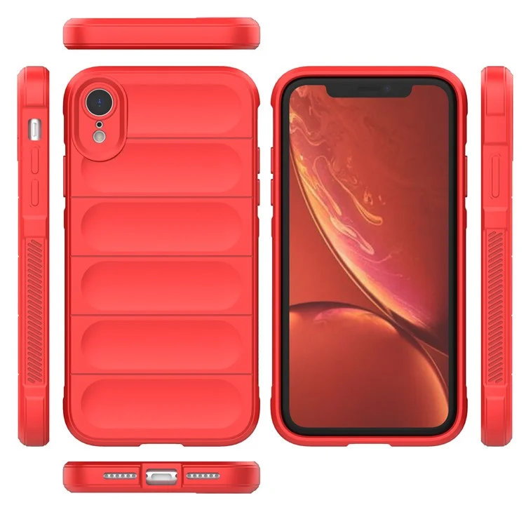 For iPhone XR Case Anti-Drop Soft TPU Rugged Phone Back Cover - Red
