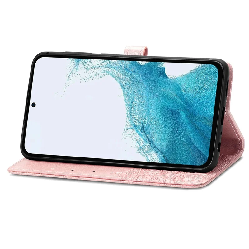 For Samsung Galaxy A36 5G Wallet Case Mandala Flower Leather Phone Cover Stand View - Rose Gold