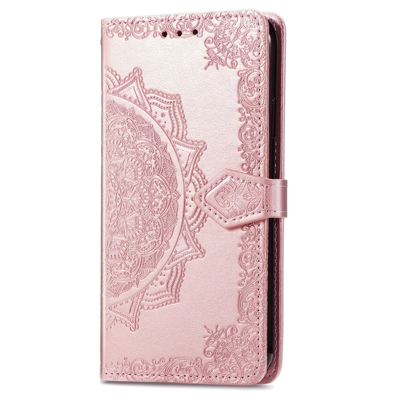 For Samsung Galaxy A36 5G Wallet Case Mandala Flower Leather Phone Cover Stand View - Rose Gold