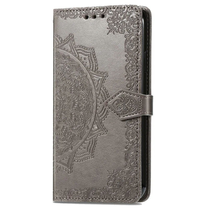 For Samsung Galaxy A36 5G Wallet Case Mandala Flower Leather Phone Cover Stand View - Grey