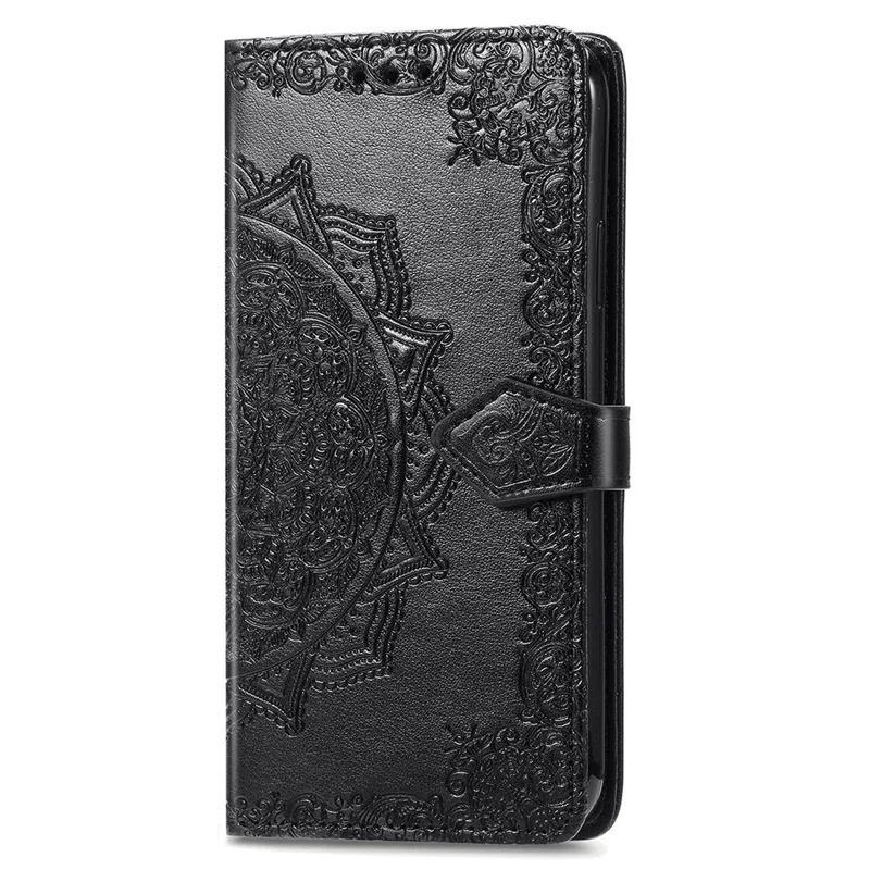 For Samsung Galaxy A36 5G Wallet Case Mandala Flower Leather Phone Cover Stand View - Black