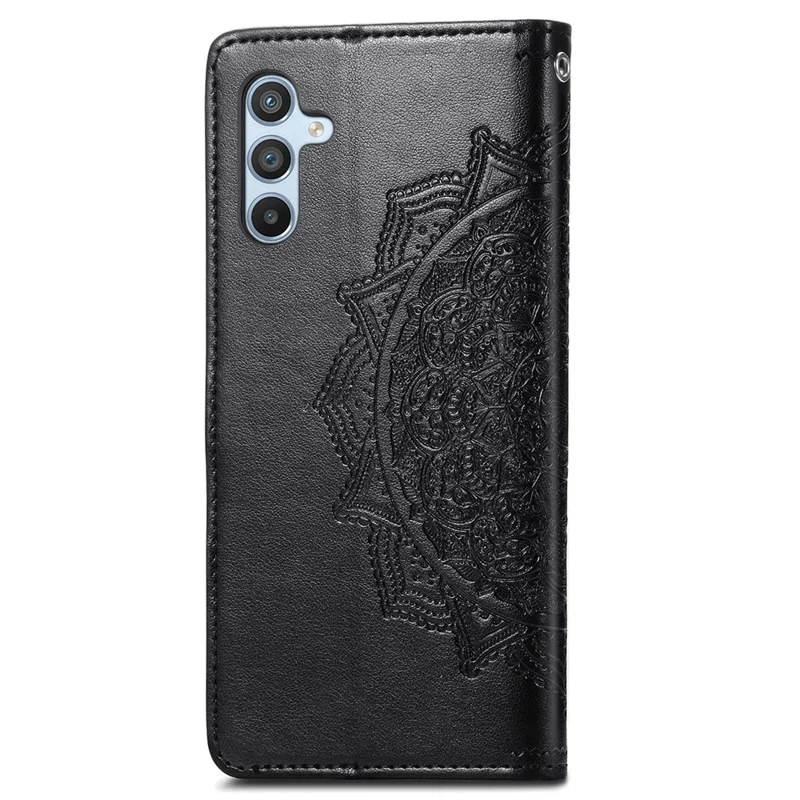 For Samsung Galaxy A36 5G Wallet Case Mandala Flower Leather Phone Cover Stand View - Black