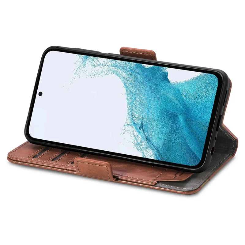 CASENEO For Samsung Galaxy A36 5G Phone Cases PU Leather Cover Stand with RFID Blocking Wallet - Dark Brown