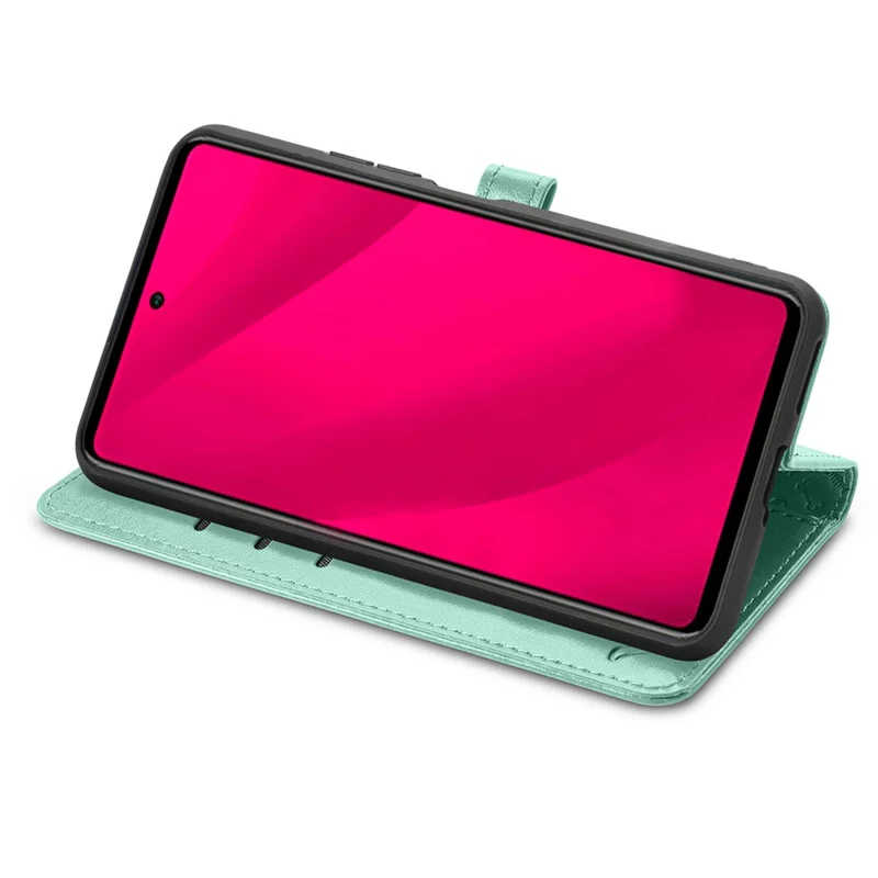 For HMD Skyline Case Læder Wallet Flip Telefonbeskyttelse Sjov Katte- og Hundemønster - Grøn