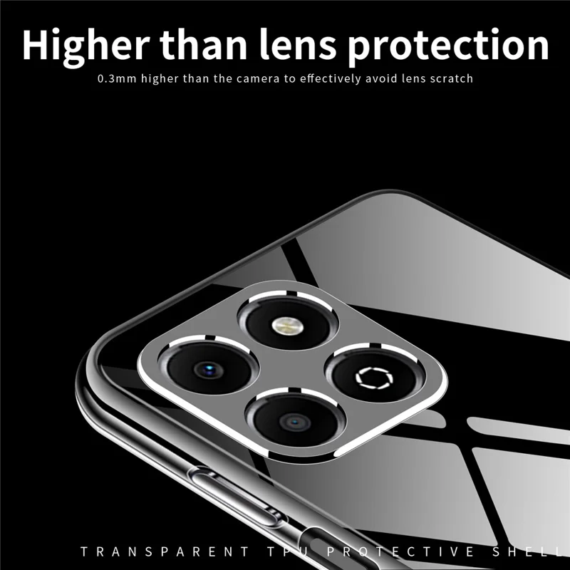 Capa anti-arranhões MOFI For Honor X5b Plus / X5b, de TPU macio e transparente