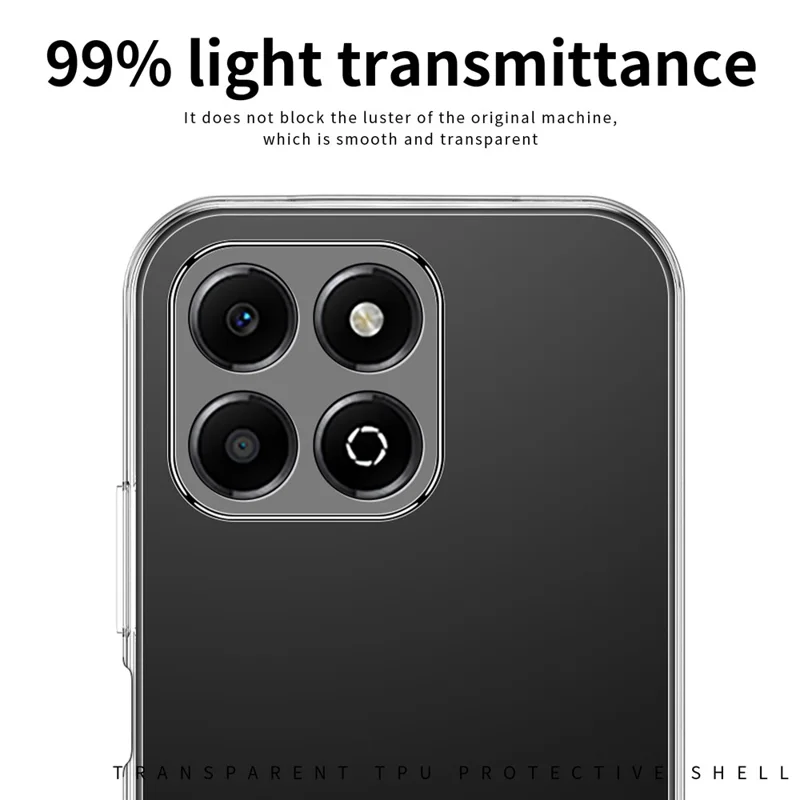 Capa anti-arranhões MOFI For Honor X5b Plus / X5b, de TPU macio e transparente