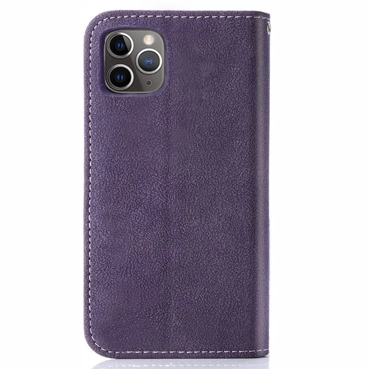 Per Iphone 14 Pro Max Anti-scratch Telefon Texture Texture PU Leather Rotating Card Shot Hold Wardone Cover Del Portafoglio Telefonico - Viola