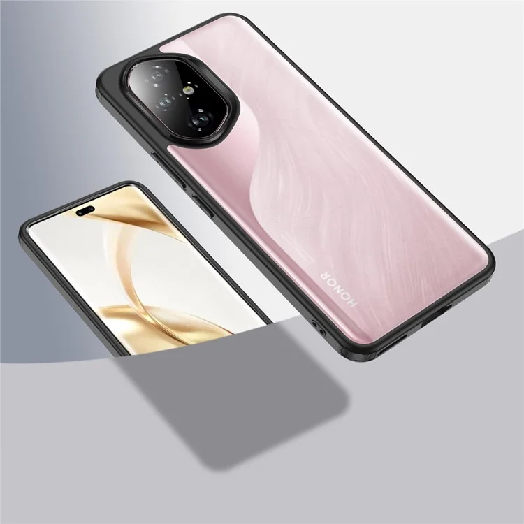 Custodia per telefono For Honor 300 PC+TPU con protezione airbag - Nero