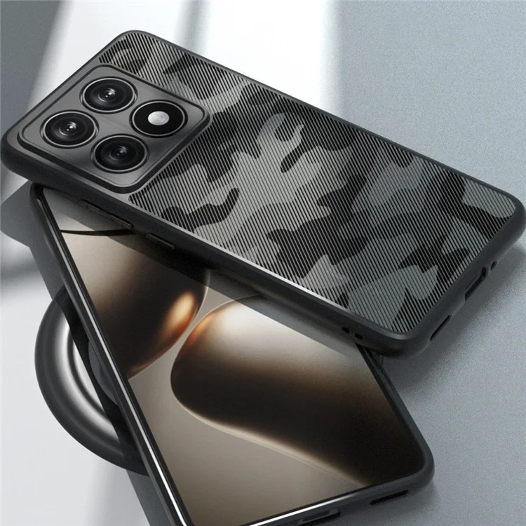 Coque pour Xiaomi 14T Pro IBMRS en TPU + PC, robuste et antichoc, avec protection pour l'appareil photo - Camouflage artistique