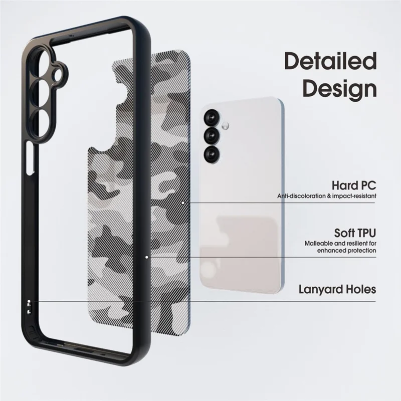 IBMRS For Samsung Galaxy A16 5G / 4G Case TPU + PC Heavy Duty Shockproof Phone Cover Camera Protection - Matte Black