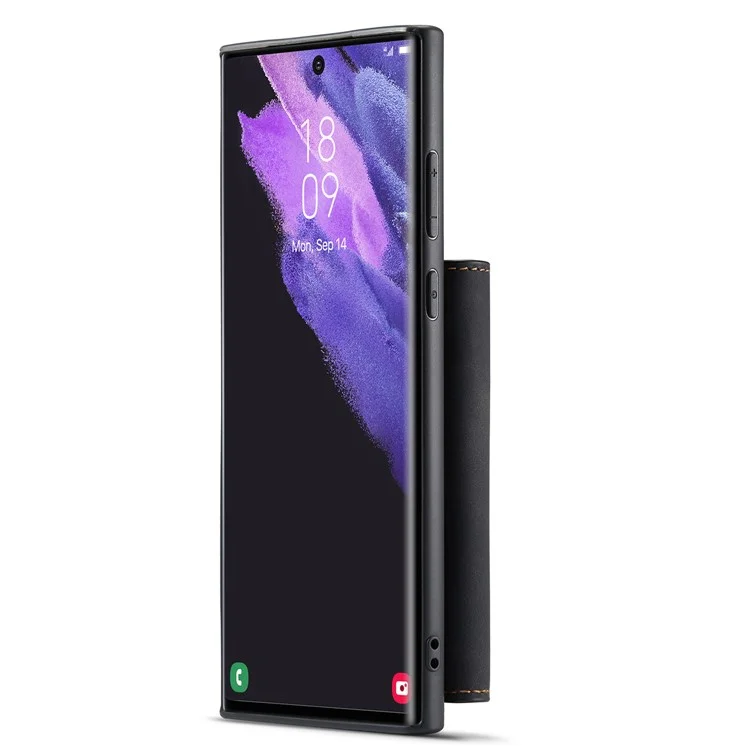 Чехол DG.MING M1 Series для Samsung Galaxy S25 Ultra с подставкой и съемным кошельком - черный
