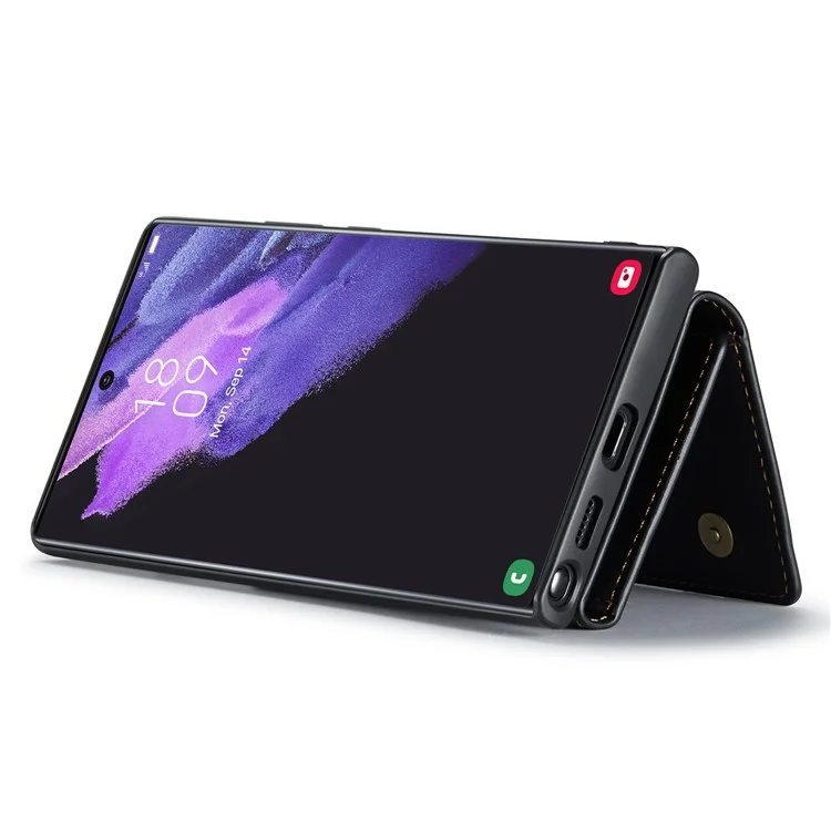Чехол DG.MING M1 Series для Samsung Galaxy S25 Ultra с подставкой и съемным кошельком - черный