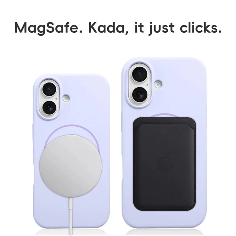 For iPhone 16 Case Compatible with MagSafe Liquid Silicone Anti-Drop Phone Cover - Sapphire