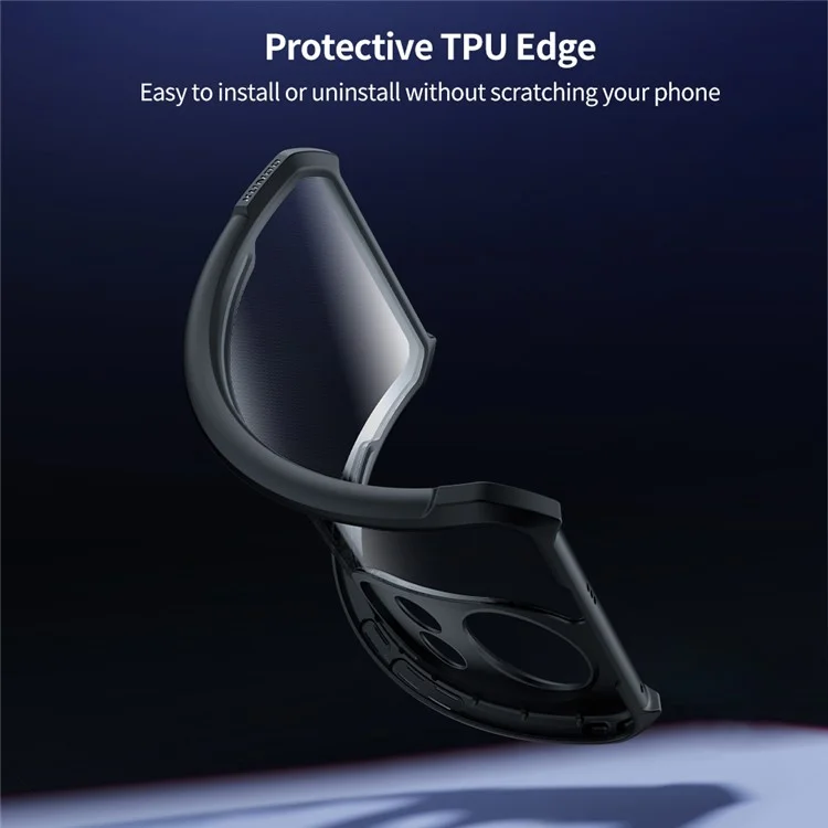 Capa XUNDD para Huawei nova 13, à prova de choques, TPU + acrílico, capa traseira transparente para telefone