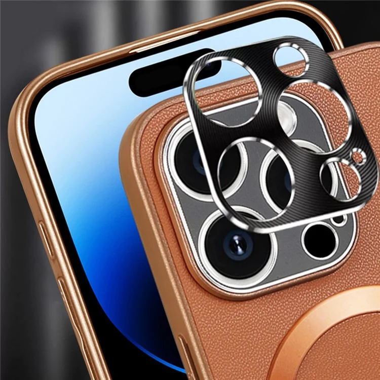DEKKER For iPhone 15 Pro Back Cover Compatible with MagSafe PU+TPU Phone Case - Black