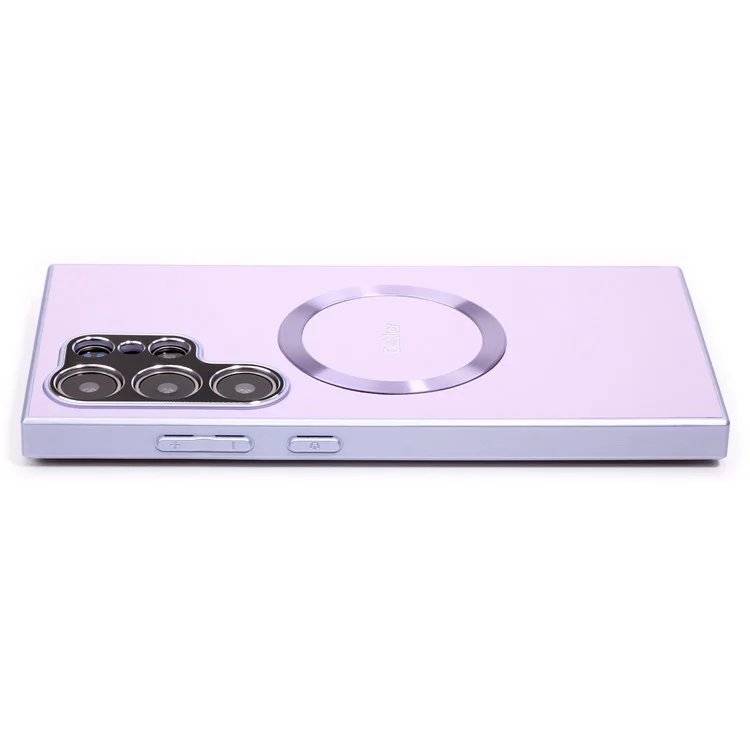 DEKKER Funda trasera compatible con Samsung Galaxy S23 Ultra con MagSafe, de PU+TPU - Morado
