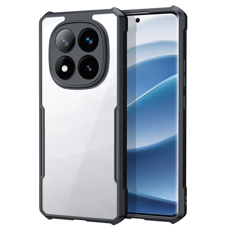 Coque XUNDD pour Xiaomi Redmi Note 14 Pro 5G, antichoc en TPU et dos en acrylique transparent.