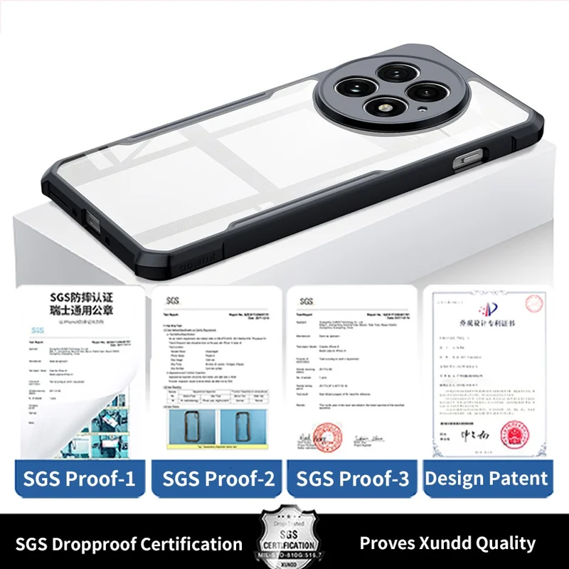 XUNDD til OnePlus 13 hylster, stødfast TPU + akryl klart bagside hylster