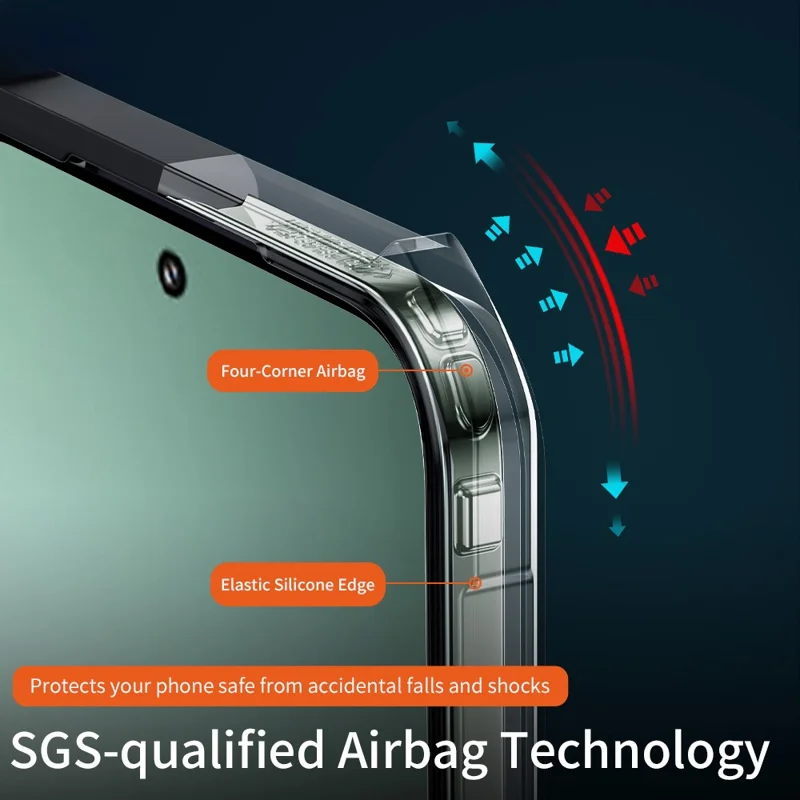 XUNDD etui na Xiaomi 15, odporno na upadki, przezroczysta tylna część z TPU + akrylu