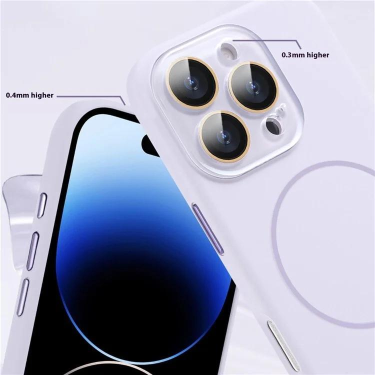 Für iPhone 16 Pro Max Hülle kompatibel mit MagSafe Flüssigsilikon Anti-Drop Handyhülle mit Linsenfilm - Titanium Grau