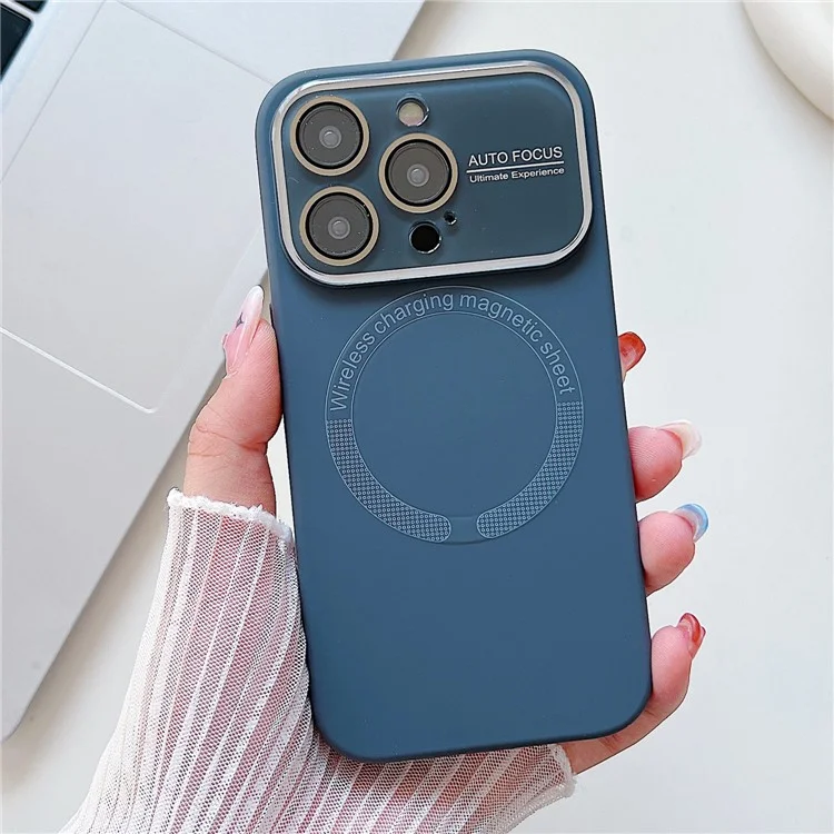 For iPhone 16 Pro Max Case Compatible with MagSafe Liquid Silicone Phone Cover with Wide Lens Protection - Graphite Grey