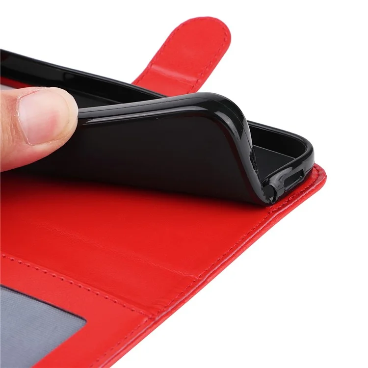 Leather Case for Infinix Smart 8 Plus / Smart 8 Pro 4G / Smart 8 4G / Hot 40i / TECNO Spark 20 / Spark Go 2024 4G / Pop 8 Sunflower Wallet Cover - Red