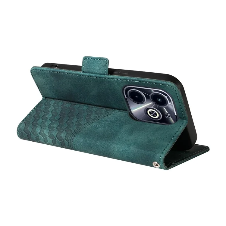 Leather Case for Infinix Smart 8 Plus / Smart 8 Pro 4G / Smart 8 4G / Hot 40i / TECNO Spark 20 / Spark Go 2024 4G Phone Cover - Green