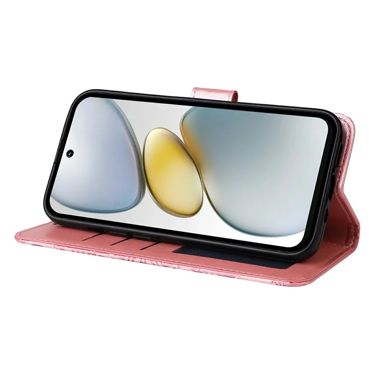 Leather Case for TECNO Spark Go 2025 / Spark Go 1 / Pop 9 4G Sunflower Imprint Wallet Phone Cover - Pink