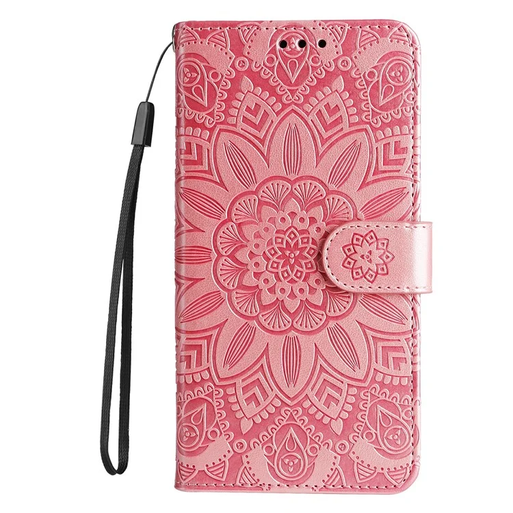 Leather Case for TECNO Spark Go 2025 / Spark Go 1 / Pop 9 4G Sunflower Imprint Wallet Phone Cover - Pink