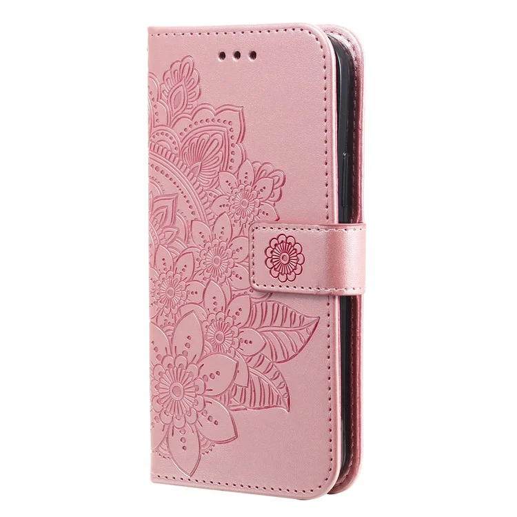 Leather Case for TECNO Spark Go 2025 / Spark Go 1 / Pop 9 4G Wallet Floral Phone Cover Stand - Pink