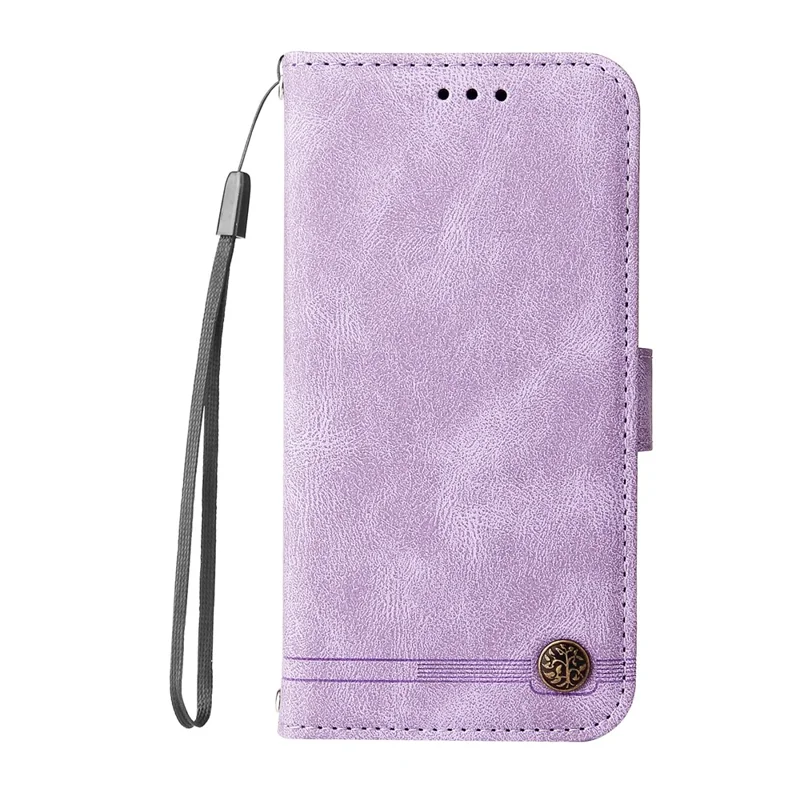 For TECNO Spark Go 2025 / Spark Go 1 / Pop 9 4G Leather Wallet Cases Skin Touch Phone Cover Stand with Strap - Purple