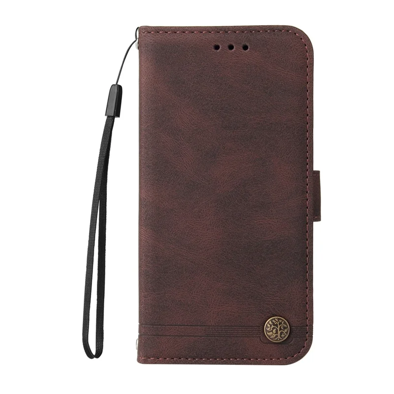 For TECNO Spark Go 2025 / Spark Go 1 / Pop 9 4G Leather Wallet Cases Skin Touch Phone Cover Stand with Strap - Brown