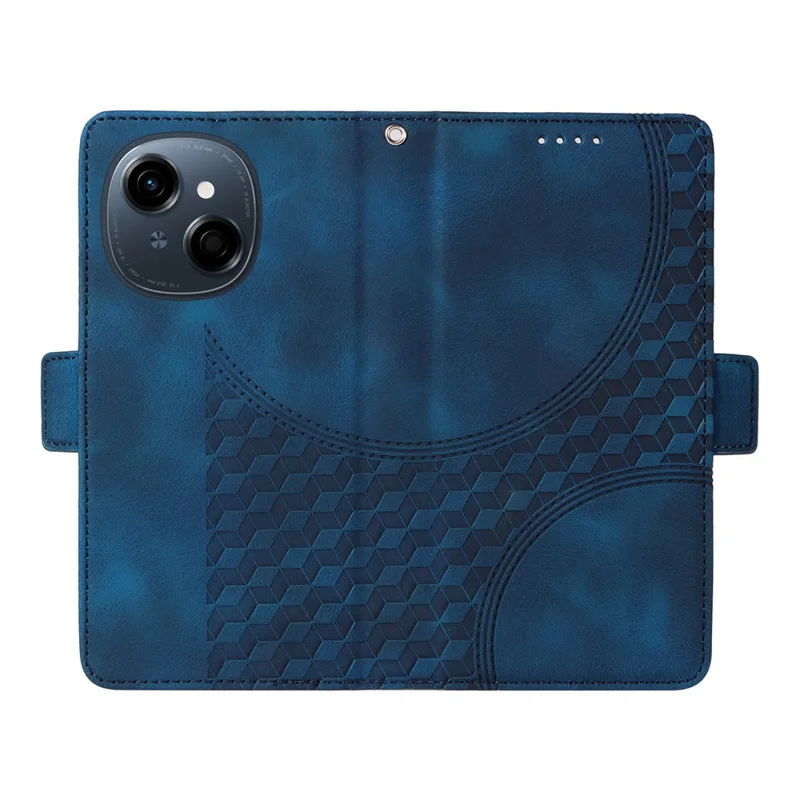 Leather Case for TECNO Spark Go 2025 / Spark Go 1 / Pop 9 4G Rhombus Starry Imprinted Phone Cover - Blue