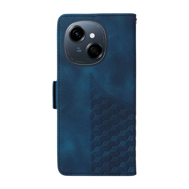 Leather Case for TECNO Spark Go 2025 / Spark Go 1 / Pop 9 4G Rhombus Starry Imprinted Phone Cover - Blue