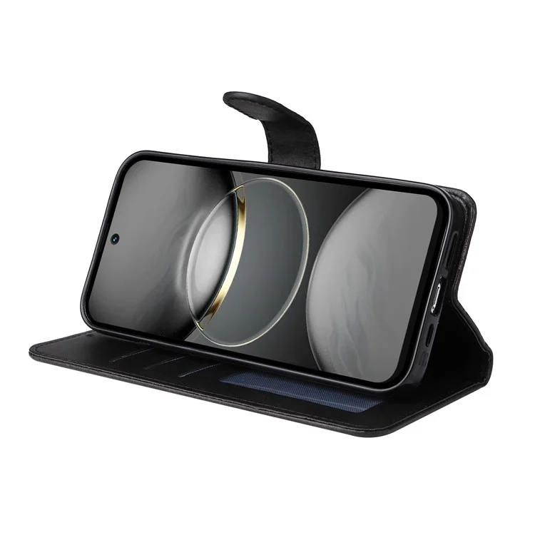Funda para TECNO Spark 30C 4G Billetera de cuero sintético Folio Flip Cover - Negro