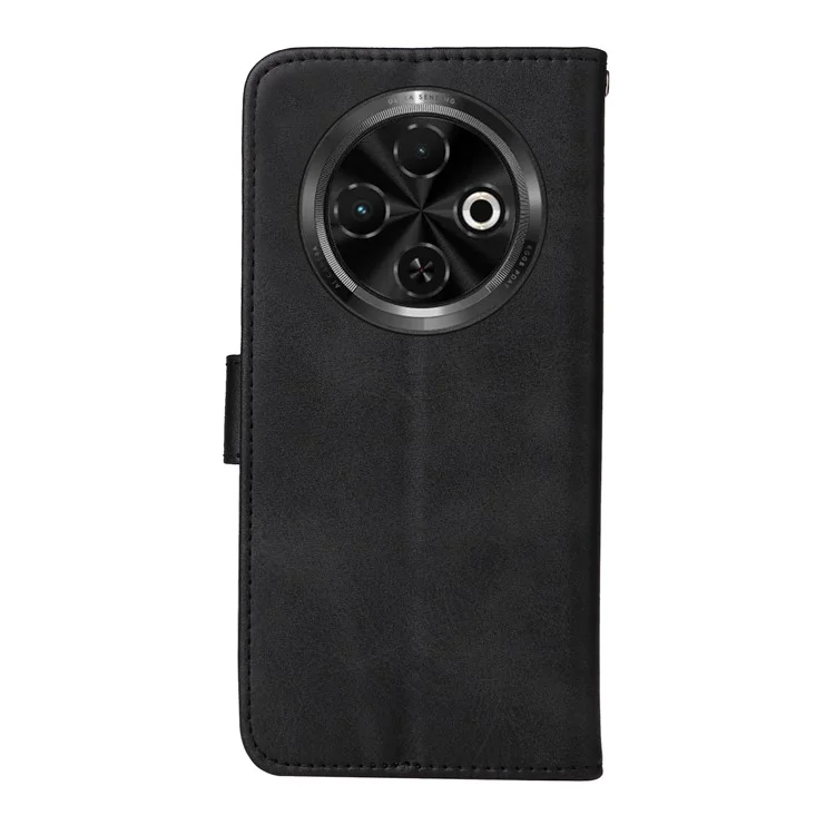 Funda para TECNO Spark 30C 4G Billetera de cuero sintético Folio Flip Cover - Negro