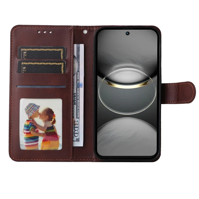 For TECNO Spark 30C 4G Case Wallet PU Leather Folio Flip Phone Cover - Brown