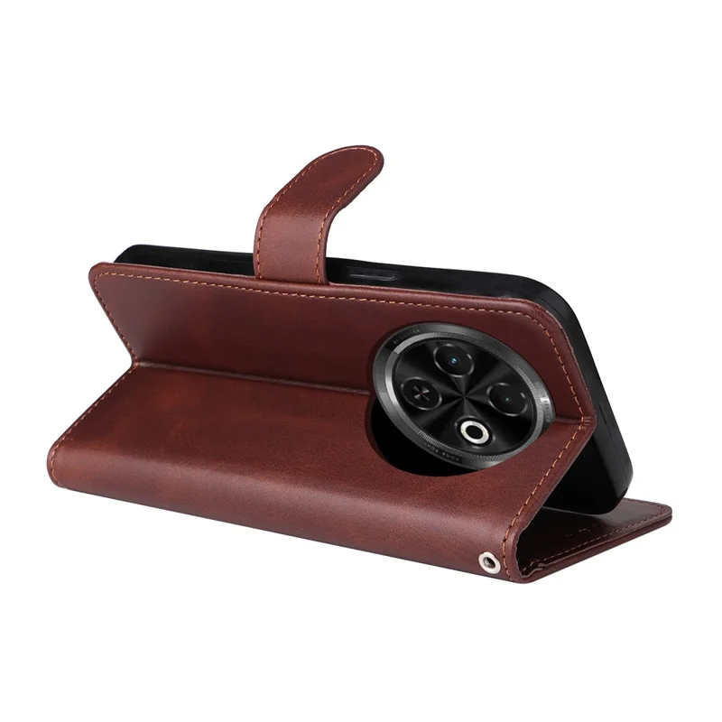 For TECNO Spark 30C 4G Case Wallet PU Leather Folio Flip Phone Cover - Brown