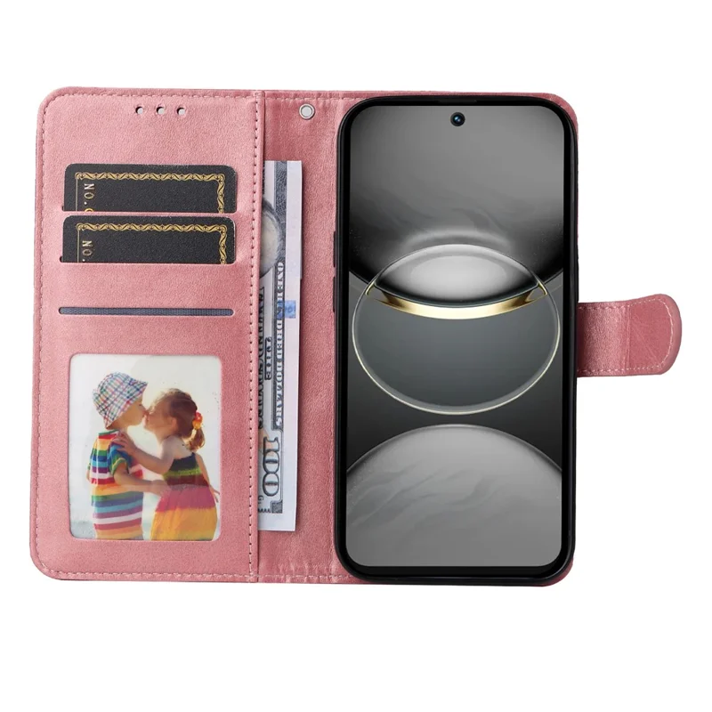 For TECNO Spark 30C 4G Case Wallet PU Leather Folio Flip Phone Cover - Pink